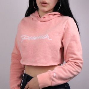 💖 BABY PINK PUMA CROPPED JUMPER 💖